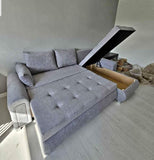 Berlin L-Shaped Sofa Bed with Dual Storage – Total £399 (Pay £99 Online + £300 Cash on Delivery) | Multi-Colour Options | Next Day Free Delivery